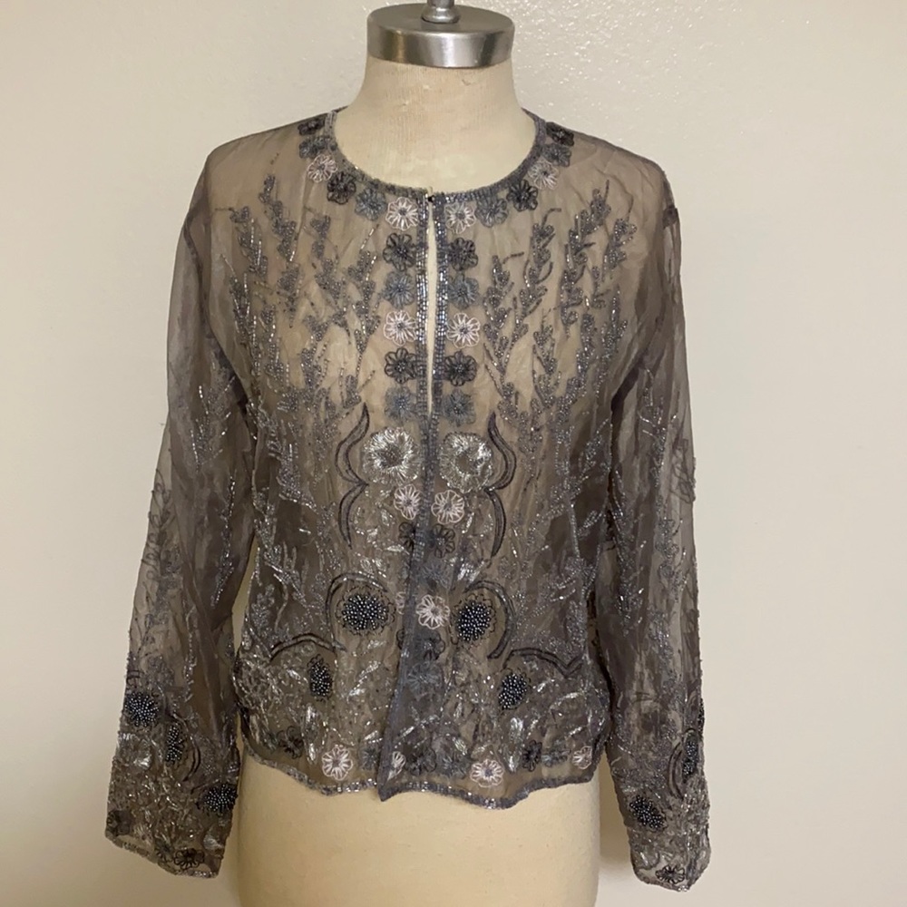 Mark & John Sequined Embellished Evening Jacket L